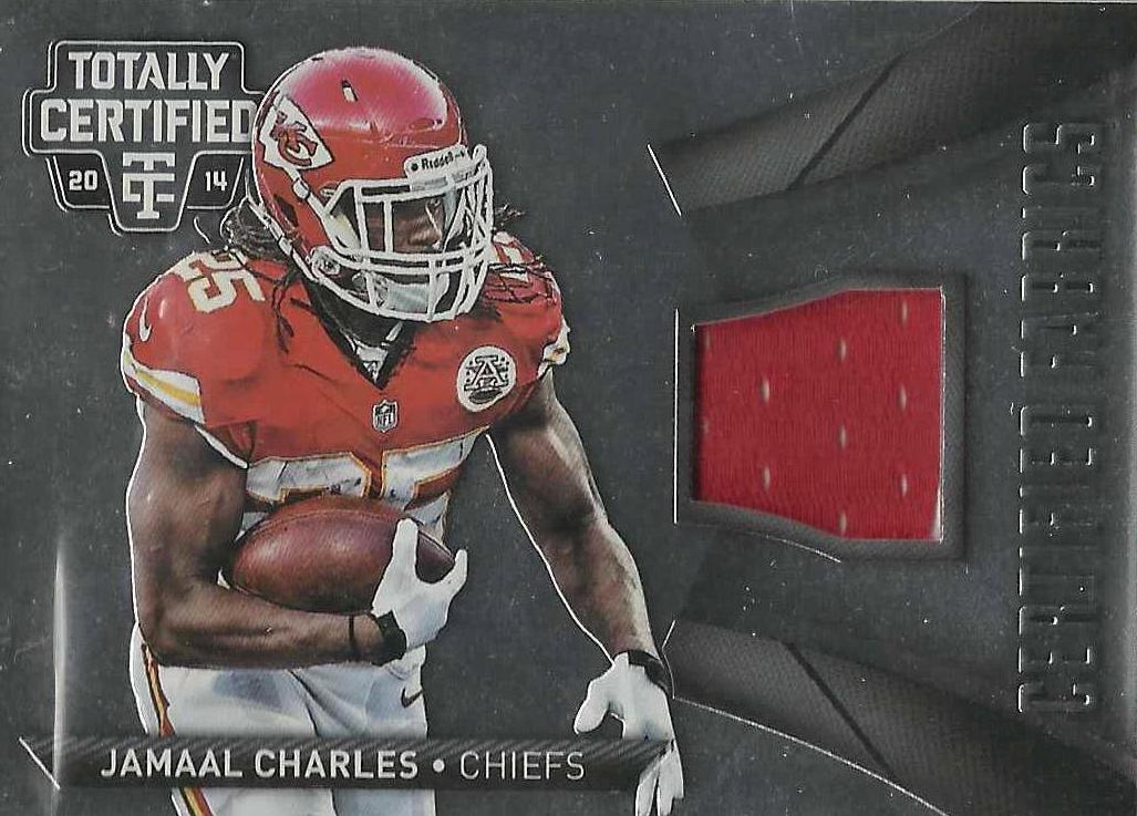 Jamaal Charles #CF-JM Football Cards 2014 Panini Totally Certified Fabrics