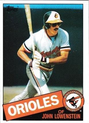 1985 Topps John Lowenstein #316 card