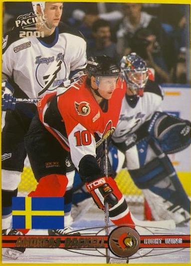 Andreas Dackell #444 Hockey Cards 2000 Pacific
