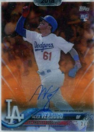 Alex Verdugo [Autograph Orange] #AV Baseball Cards 2018 Topps Clearly Authentic