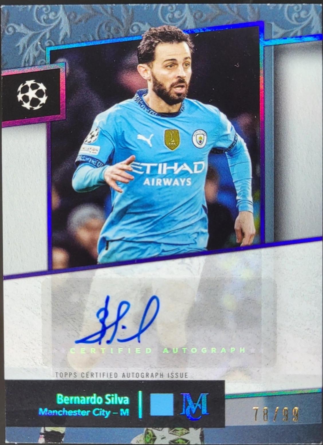 Bernardo Silva #AA-BS2 2024 Topps Museum UEFA Archival Autograph