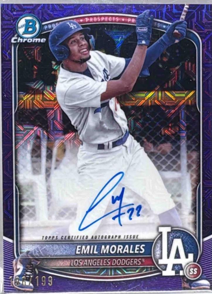Emil Morales #BMA-EM 2025 Bowman Chrome Mega Box Prospects Autograph Baseball