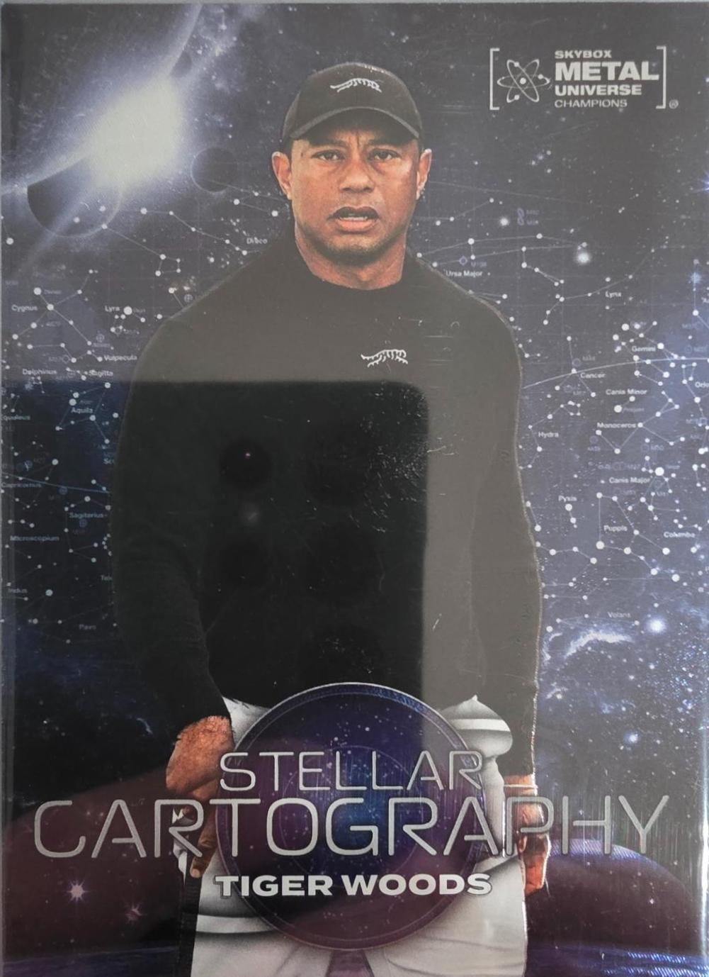 Tiger Woods #102 2024 Skybox Metal Universe Champions Golf