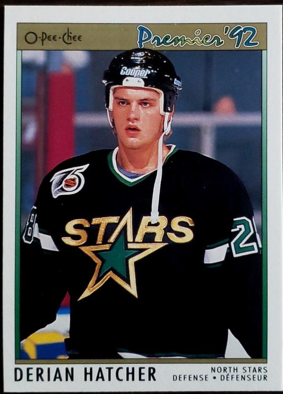 Derian Hatcher #143 Hockey Cards 1991 O-Pee-Chee Premier