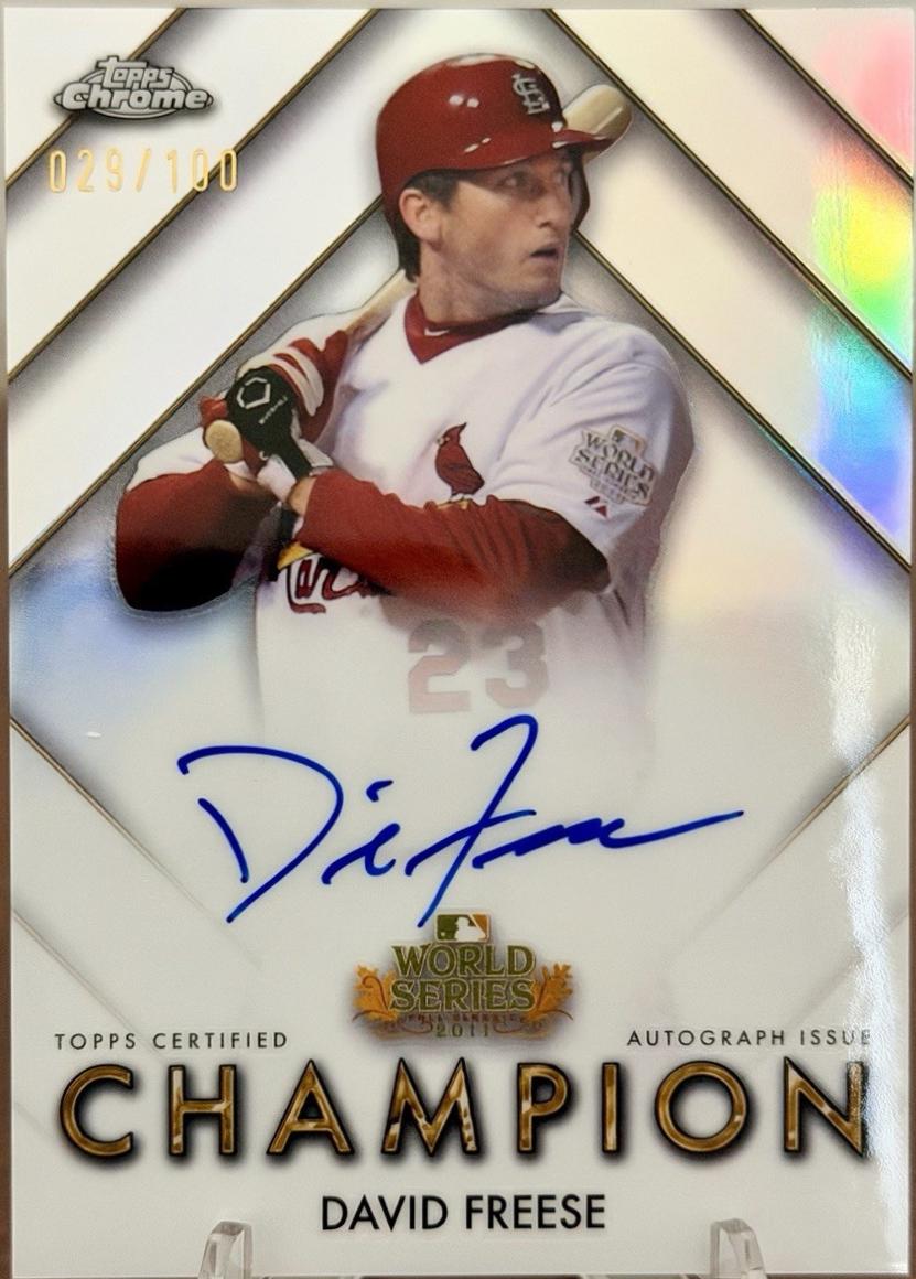 David Freese #WSCA-DF 2026 Topps Chrome Baseball World Series Champions Autographs