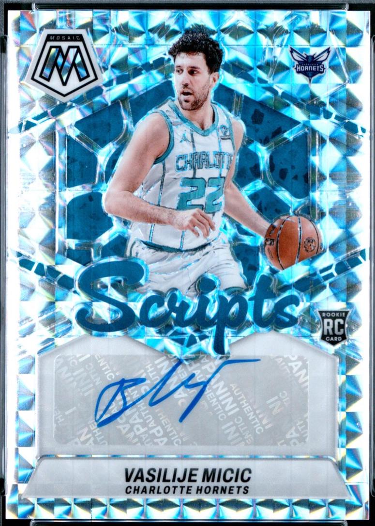 Vasilije Micic #RS-MIC 2023 Panini Mosaic Rookie Scripts Basketball