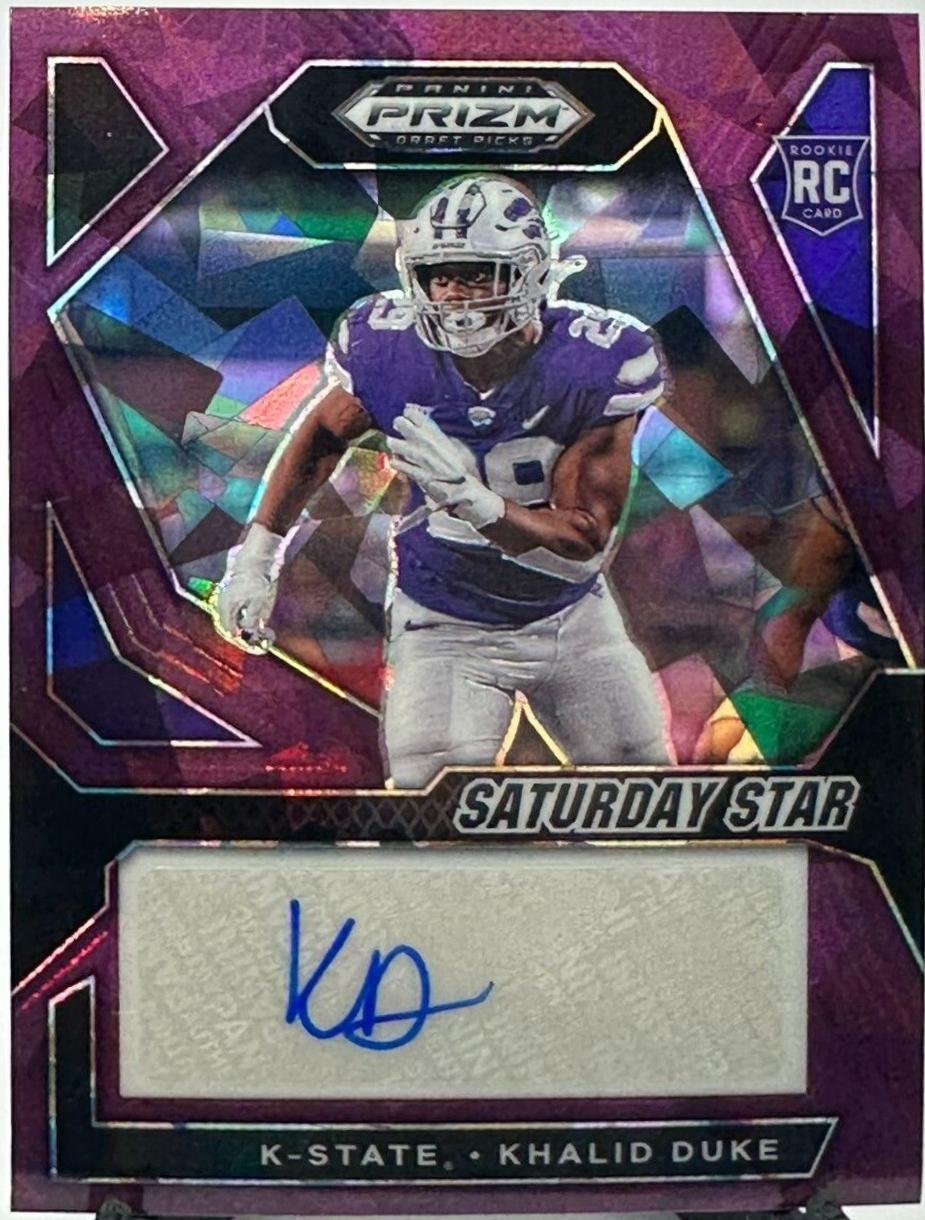 Khalid Duke #SSS-KDE Football Cards 2024 Panini Prizm Draft Picks Saturday Star Signature