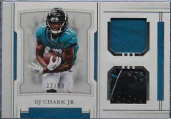 DJ Chark Jr. Football Cards 2018 National Treasures Rookie Dual Materials
