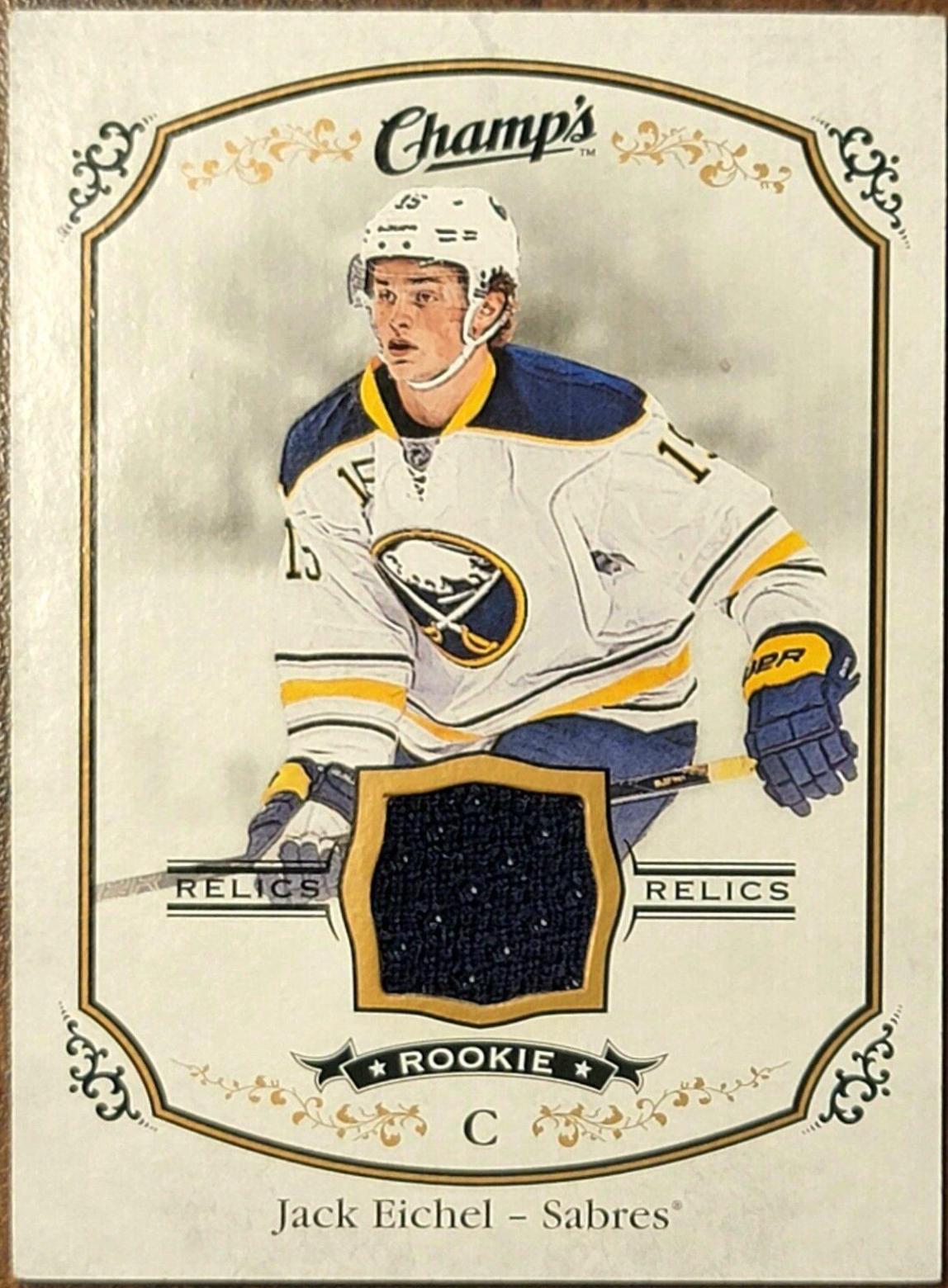 Jack Eichel #J-JE Hockey Cards 2015 Upper Deck Champs Rookie Jersey