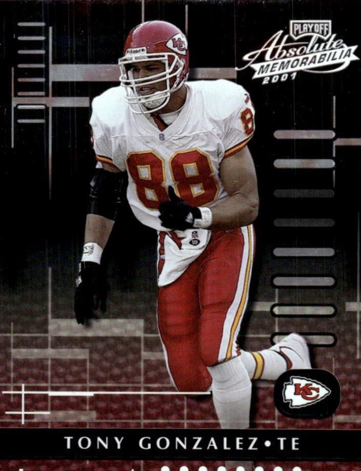 Tony Gonzalez #45 2001 Playoff Absolute Memorabilia Football