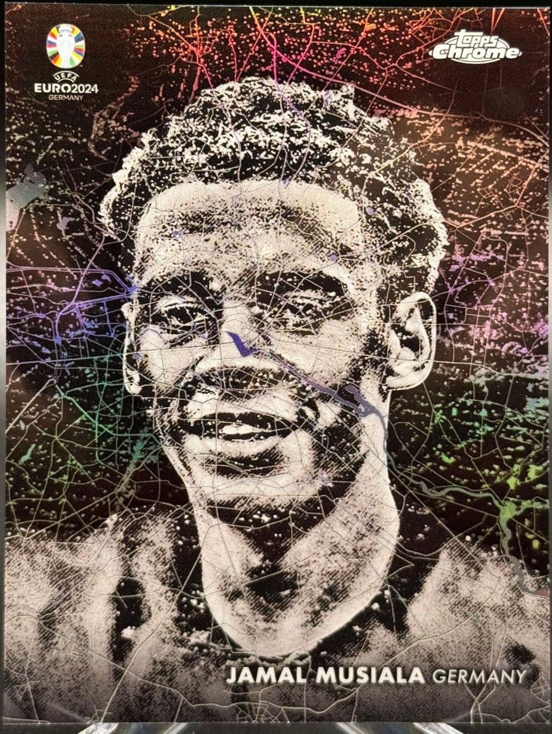 Jamal Musiala #BN-3 Soccer Cards 2024 Topps Chrome UEFA Euro Berlin at Night