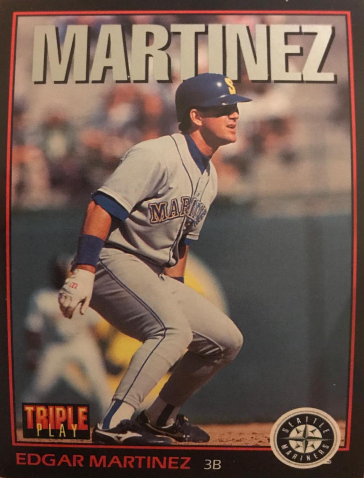 Edgar Martinez #20 Baseball Cards 1993 Panini Donruss Triple Play