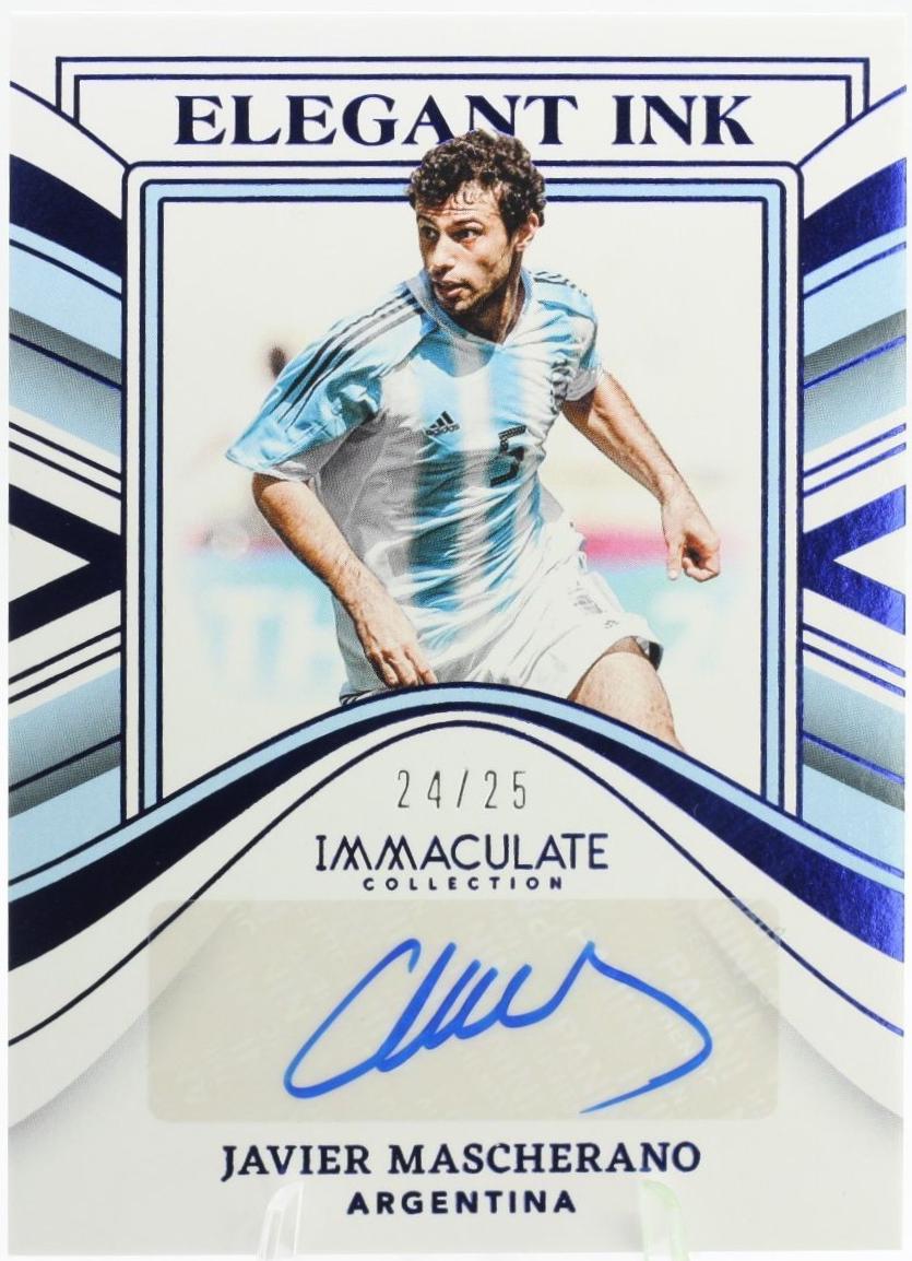 Javier Mascherano #21 Soccer Cards 2023 Panini Immaculate Elegant Ink