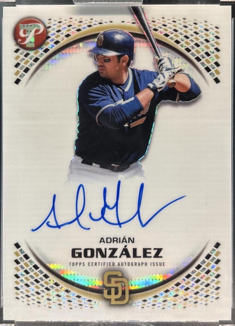 2026 Topps Pristine Autograph Adrian Gonzalez #PA-AG card