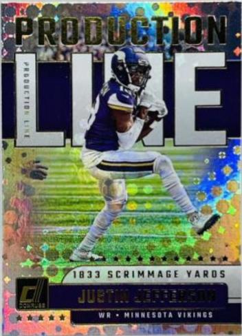 Justin Jefferson #PDL-12 Football Cards 2023 Panini Donruss Production Line