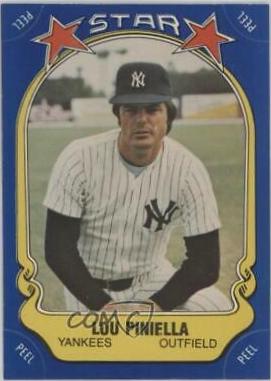 Lou Piniella #45 Baseball Cards 1981 Fleer Star Stickers