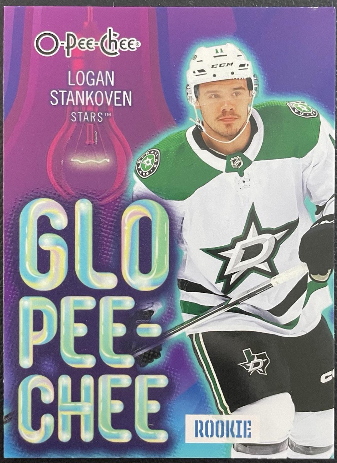 Logan Stankoven #GLO-11 Hockey Cards 2024 O-Pee-Chee Glo-Pee-Chee