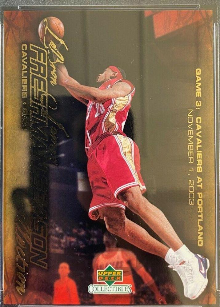 LeBron James #3 Basketball Cards 2003 UD Collectibles Freshman Season
