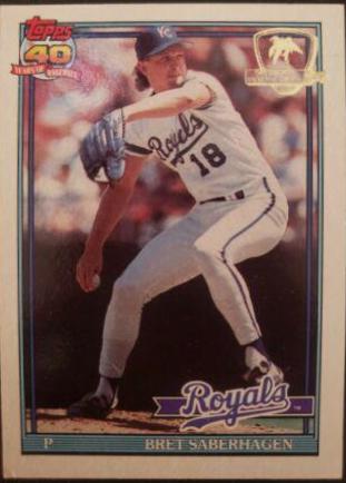 Bret Saberhagen #280 1991 Topps Desert Shield Baseball