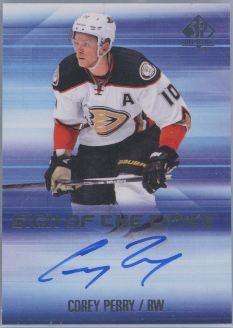 Corey Perry #SOTT-PE 2015-16 SP Authentic Hockey Sign of the Times