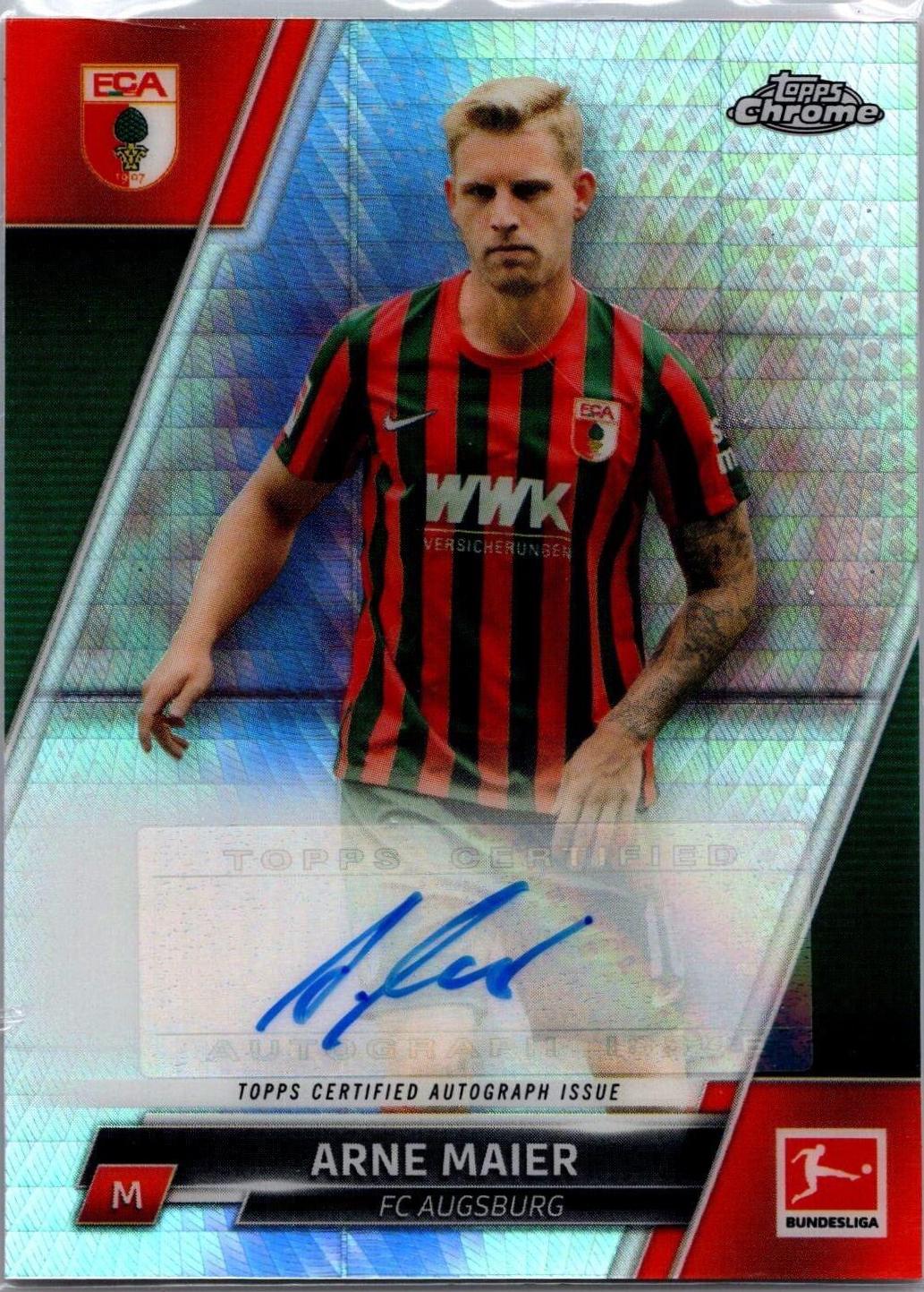 Arne Maier #BCA-AMA Soccer Cards 2022 Topps Chrome Bundesliga Autographs