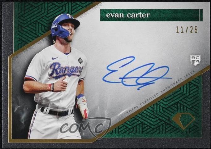 Evan Carter #AC-CAR Baseball Cards 2024 Topps Diamond Icons Autograph