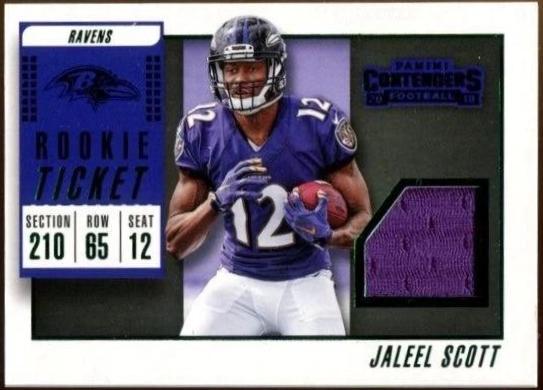 Jaleel Scott #RTSV-35 2018 Panini Contenders Rookie Ticket Swatches Football