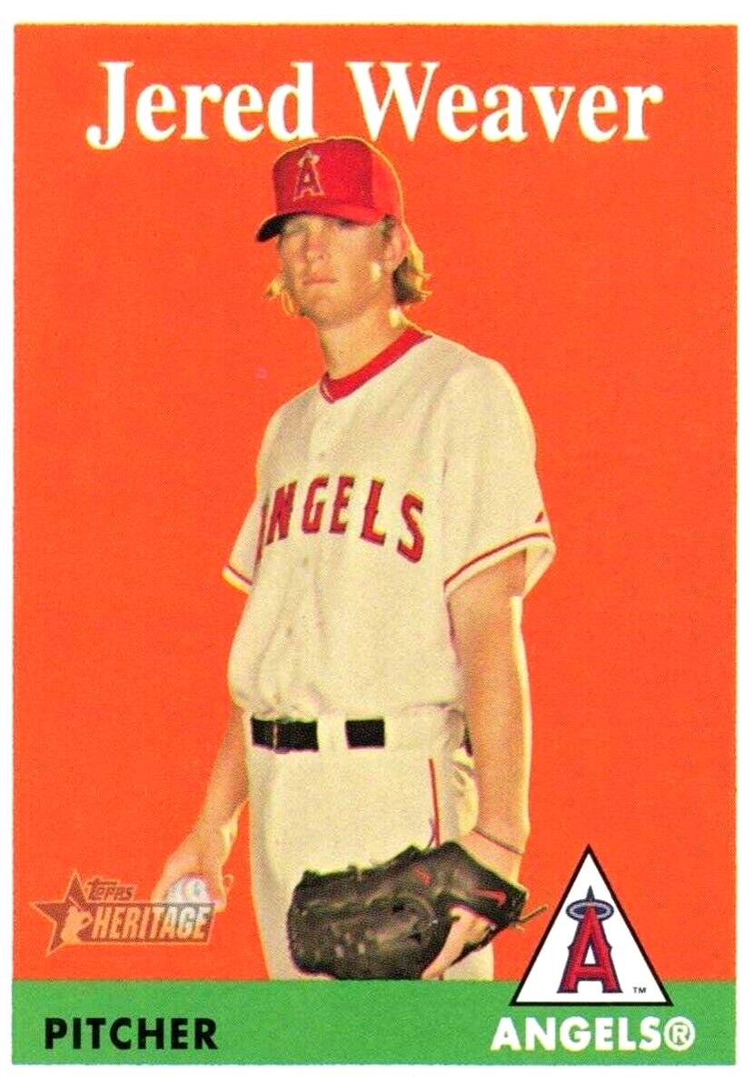 Jered Weaver #80 Baseball Cards 2007 Topps Heritage