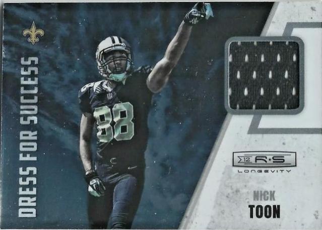 Nick Toon #23 Football Cards 2012 Panini Rookies & Stars Longevity Dress for Success Material