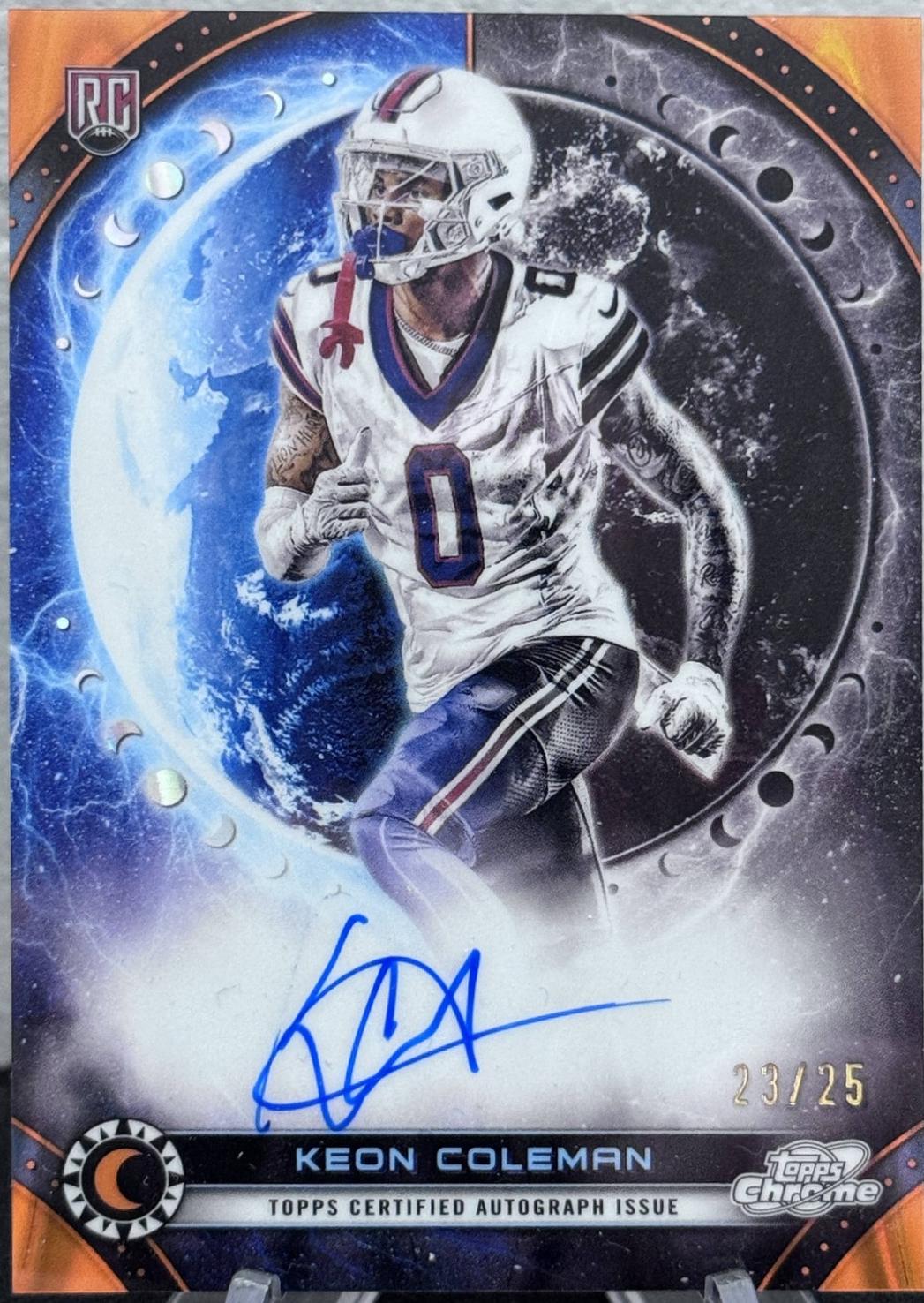 Keon Coleman [Orange Galactic Refractor] #EQA-KC