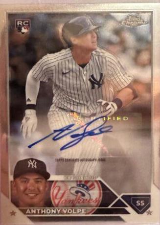 Anthony Volpe #AC-AV Baseball Cards 2023 Topps Chrome Update Autographs