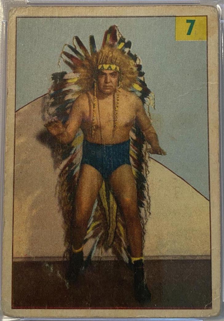 Chief Sunni War Cloud #7 Wrestling Cards 1955 Parkhurst