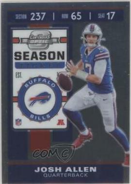 Josh Allen #3 Football Cards 2019 Panini Contenders Optic