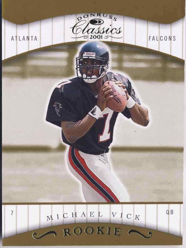 Michael Vick #101 Football Cards 2001 Panini Donruss Classics