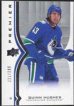 Quinn Hughes #3 Hockey Cards 2020 Upper Deck Premier