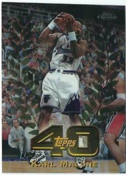 Karl Malone #T18 Basketball Cards 1997 Topps Chrome Topps 40