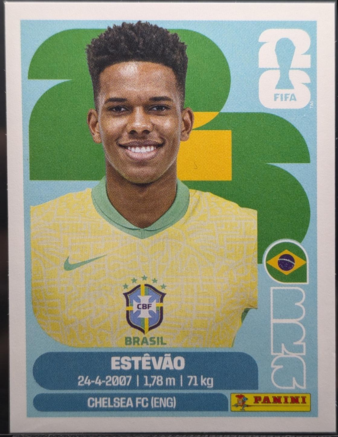 Estevao #BRA20 2026 Panini FIFA World Cup Stickers