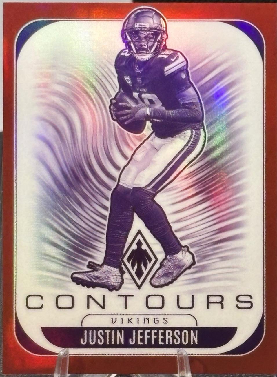 2025 Panini Phoenix Contours Justin Jefferson [Red] #21 card