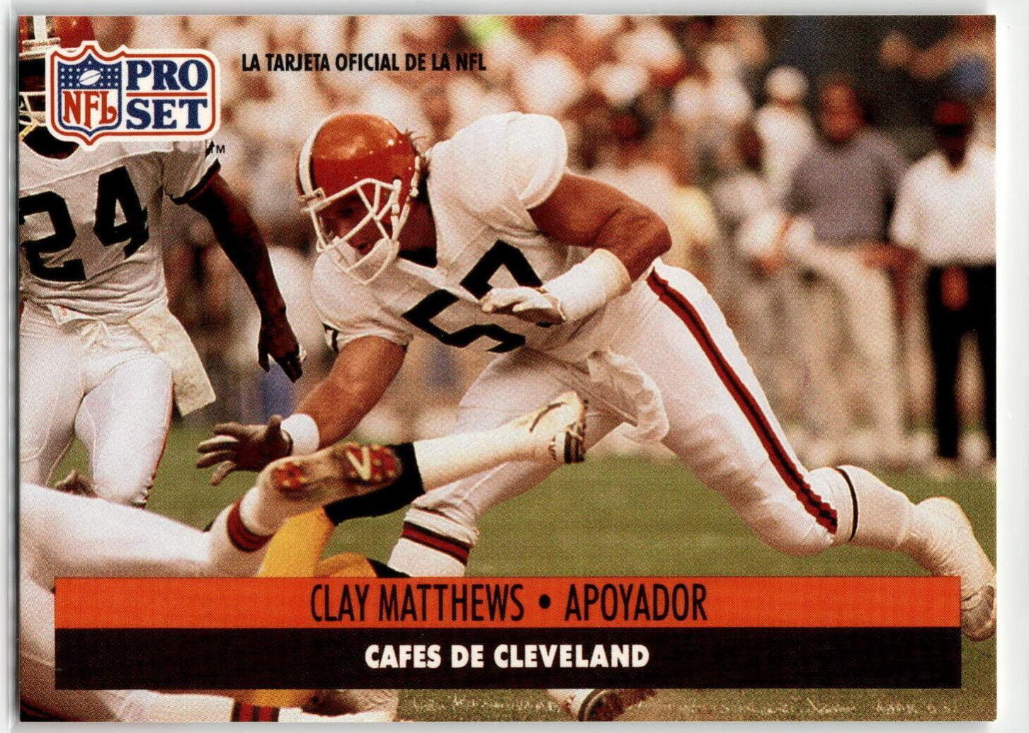 Clay Matthews #41 Football Cards 1991 Pro Set Spanish