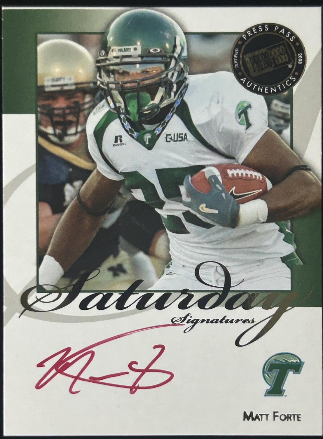 Matt Forte #SS-MF 2008 Press Pass Legends Saturday Signatures Football