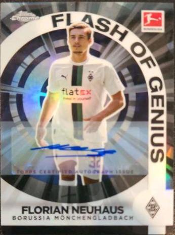 Florian Neuhaus #FGA-FN 2022 Topps Chrome Bundesliga Flash Of Genius Soccer