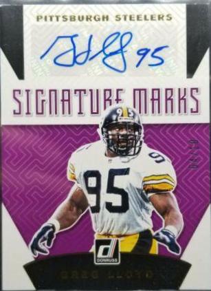 Greg Lloyd #SM 9 Football Cards 2019 Donruss Signature Marks Autographs