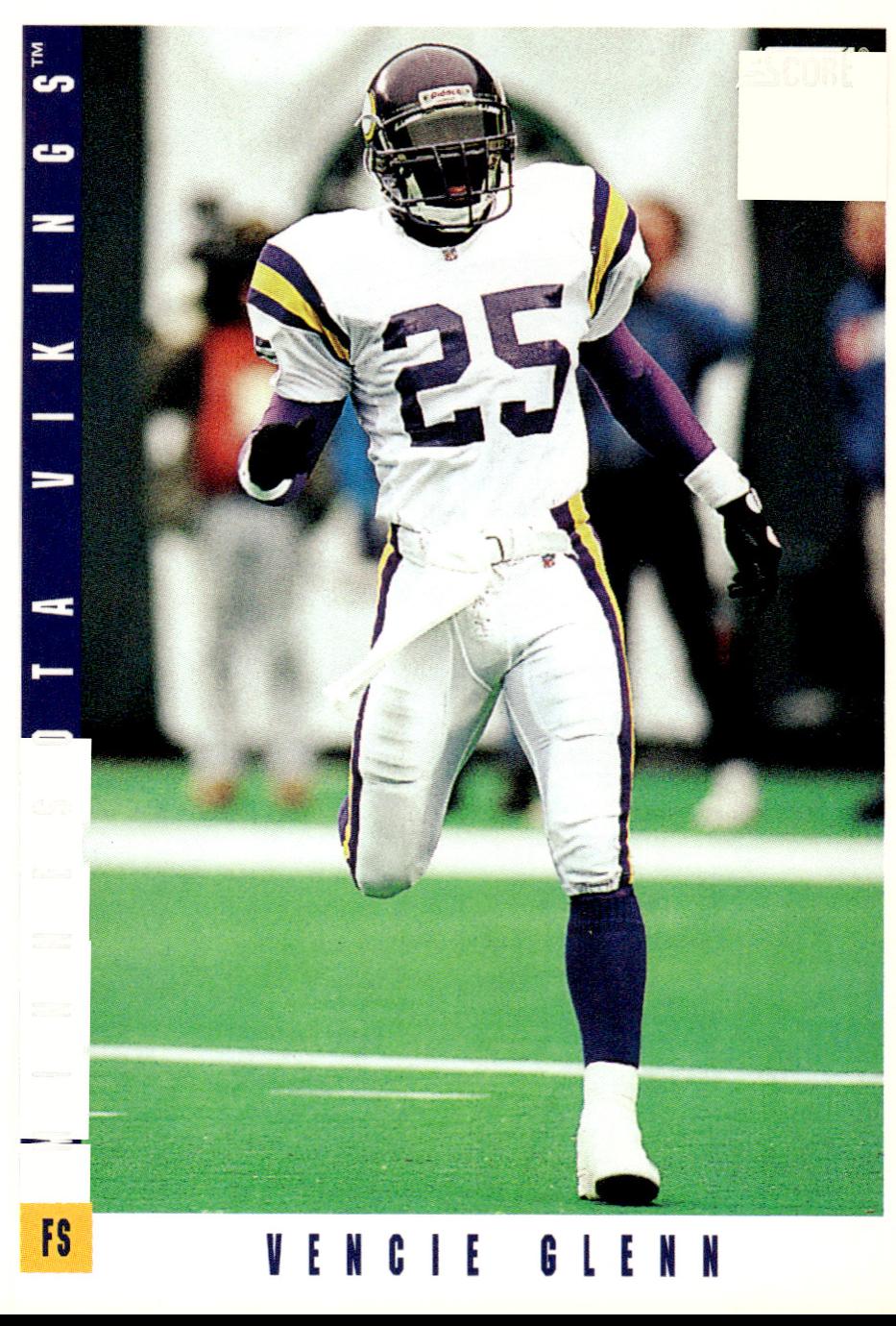 Vencie Glenn #406 Football Cards 1993 Panini Score