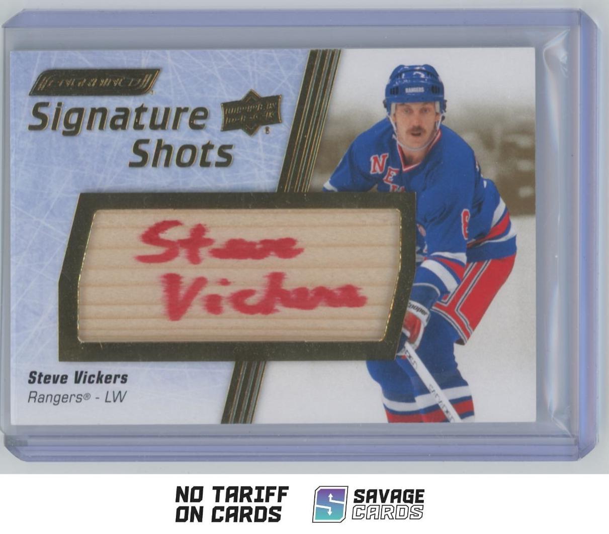 Steve Vickers #SS-SV 2024 Upper Deck Engrained Icons Signature Shots Hockey