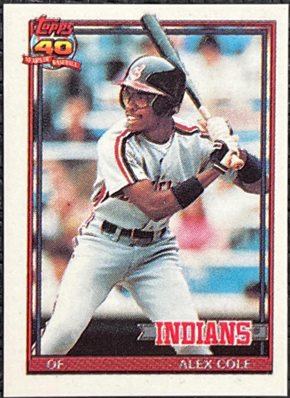 alex cole #421 Baseball Cards 1991 Topps Micro