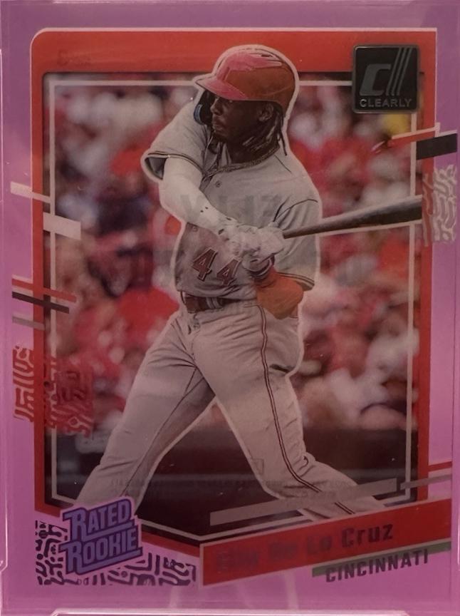 Elly De La Cruz #3 Baseball Cards 2023 Panini Chronicles Clearly Donruss Rated Rookies