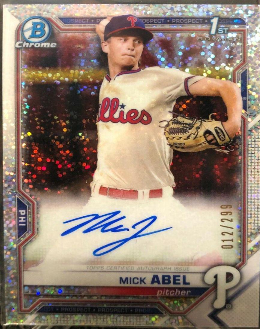 Mick Abel #CPA-MAB 2021 Bowman Baseball Chrome Prospect Autographs