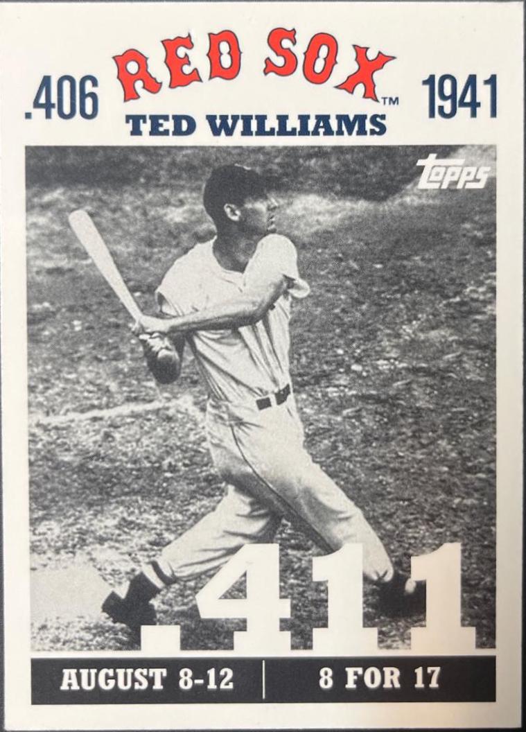Ted Williams #TW26 2007 Topps Williams 406 Baseball