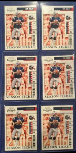 Tom Brady #59 2006 Playoff Contenders Football