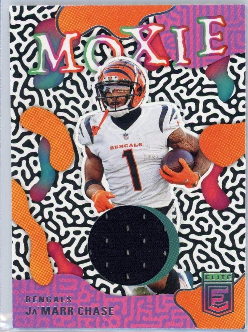 Ja'Marr Chase #MO-16 Football Cards 2022 Panini Donruss Elite Moxie